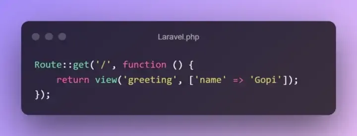 Laravel code