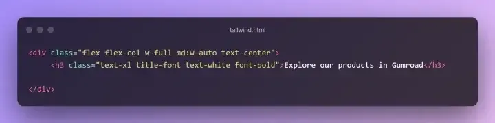 Tailwind code