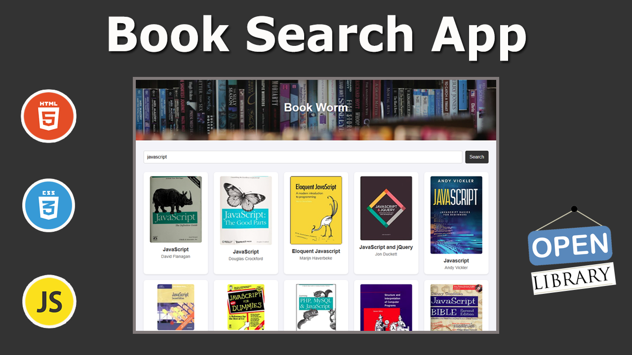 Creating book search app with pagination using HTML, CSS, and JavaScript