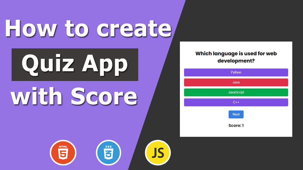 How to Build a JavaScript Quiz App with Score Tracking