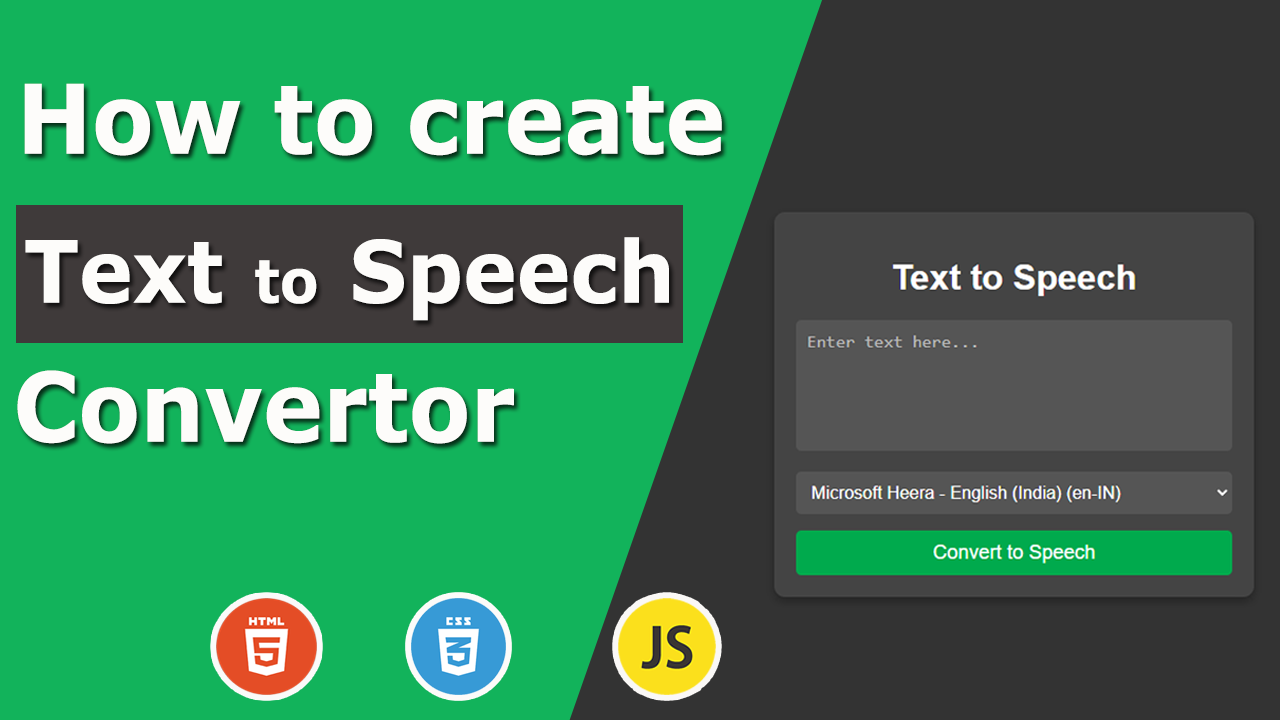 Creating a Text-to-Speech Feature with HTML, CSS, and JavaScript