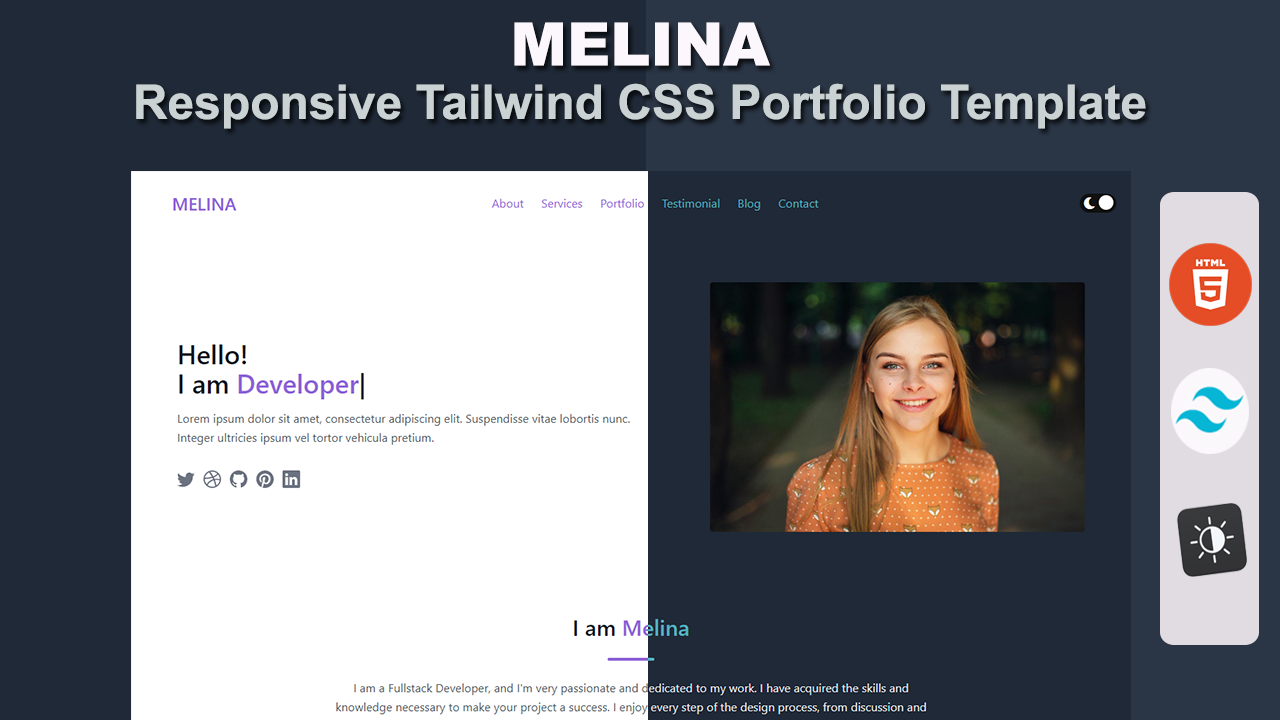 Melina tailwind template